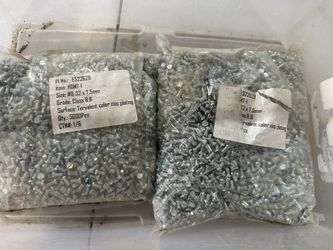 LOT OF 5,000* #8-32 X 7.5mm Tervalent Zinc Plated HOMT Circuit Breaker Terminal Lug Screws