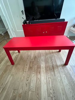 Modern Red Bench