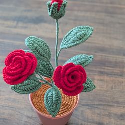 Rosas a crochet