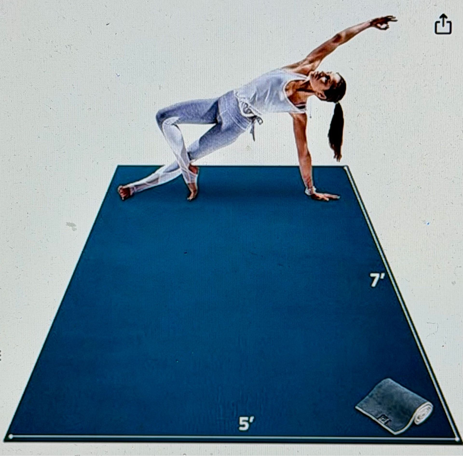 Blue Gorilla Mat Large Yoga 7'X5' (8mm) Extra Thick