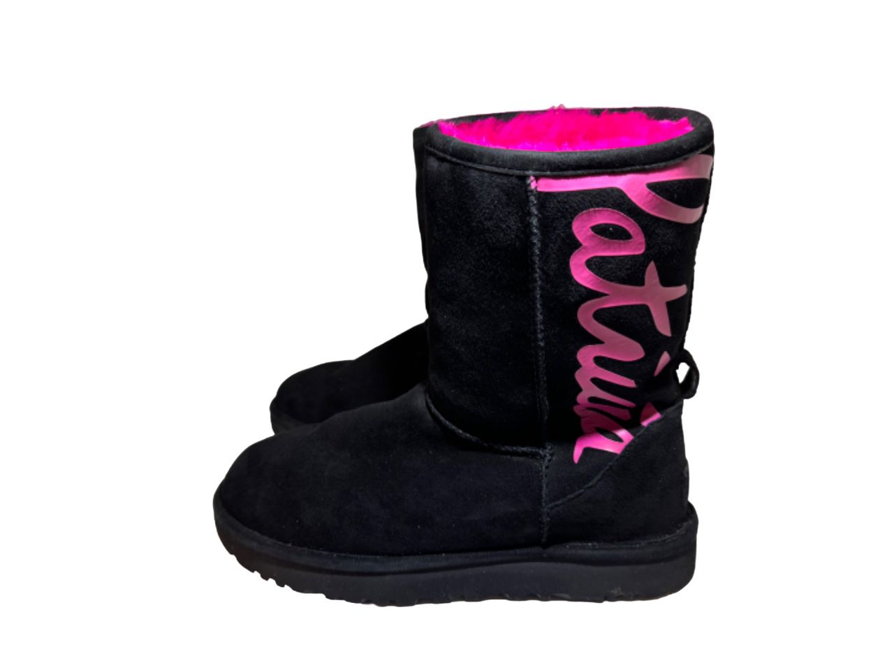 Ugg X Patricia Field Limited Edition Women Boot Black Suede With Pink