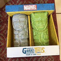 Geeki Tikis Marvel Thor & Loki Ceramic Tiki Mugs