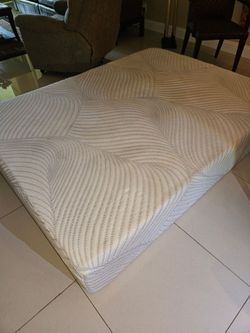 Queen Sealy Mattress and Box Spring with queen headboard.  All for 100.00 come get it,  it's a great deal.  Needs to go!
