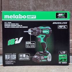 🔥 New Metabo HPT 18V Cordless Drill Driver Kit, 1/2-In, DS18DEX
