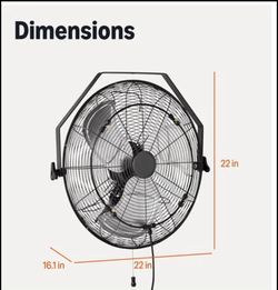 Amazon Basics 18" Outdoor Heavy-Duty Misting Fan, Wall-Mounted