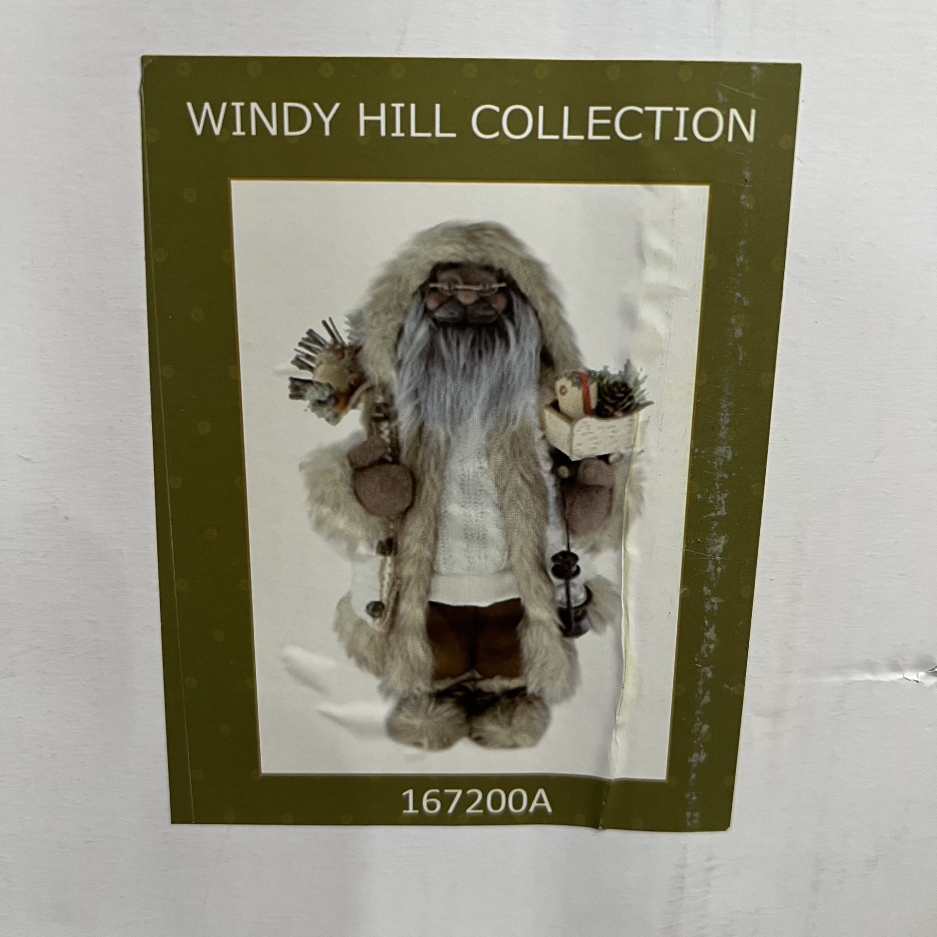New, Windy Hill Collection Ethnic African American Santa Claus 16" Woodland Christmas Decor
