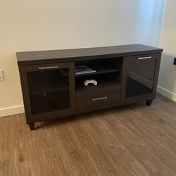 Modern TV Stand / Media Console – Dark Wood