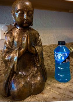 Large Kneeling Buddha Statue, Bronze finish,  Meditation Positive Energy