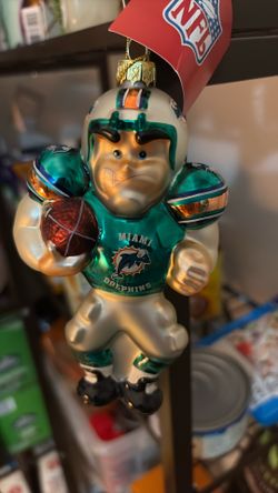 Miami Dolphins Ornament- NFL Distribution-  New With Tag 