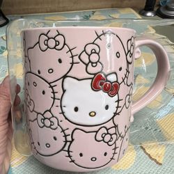 Hello Kitty|Blue Sky ~Ceramic Mug-pink