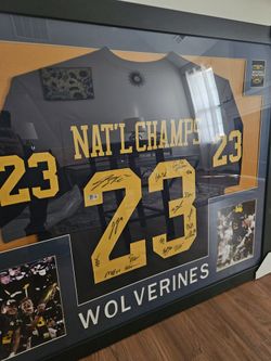 Michagan National Championship Signed Jersey