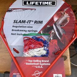 Lifetime Classic Basketball Rim with All-Weather Net, Outdoor Use, Ages 8+