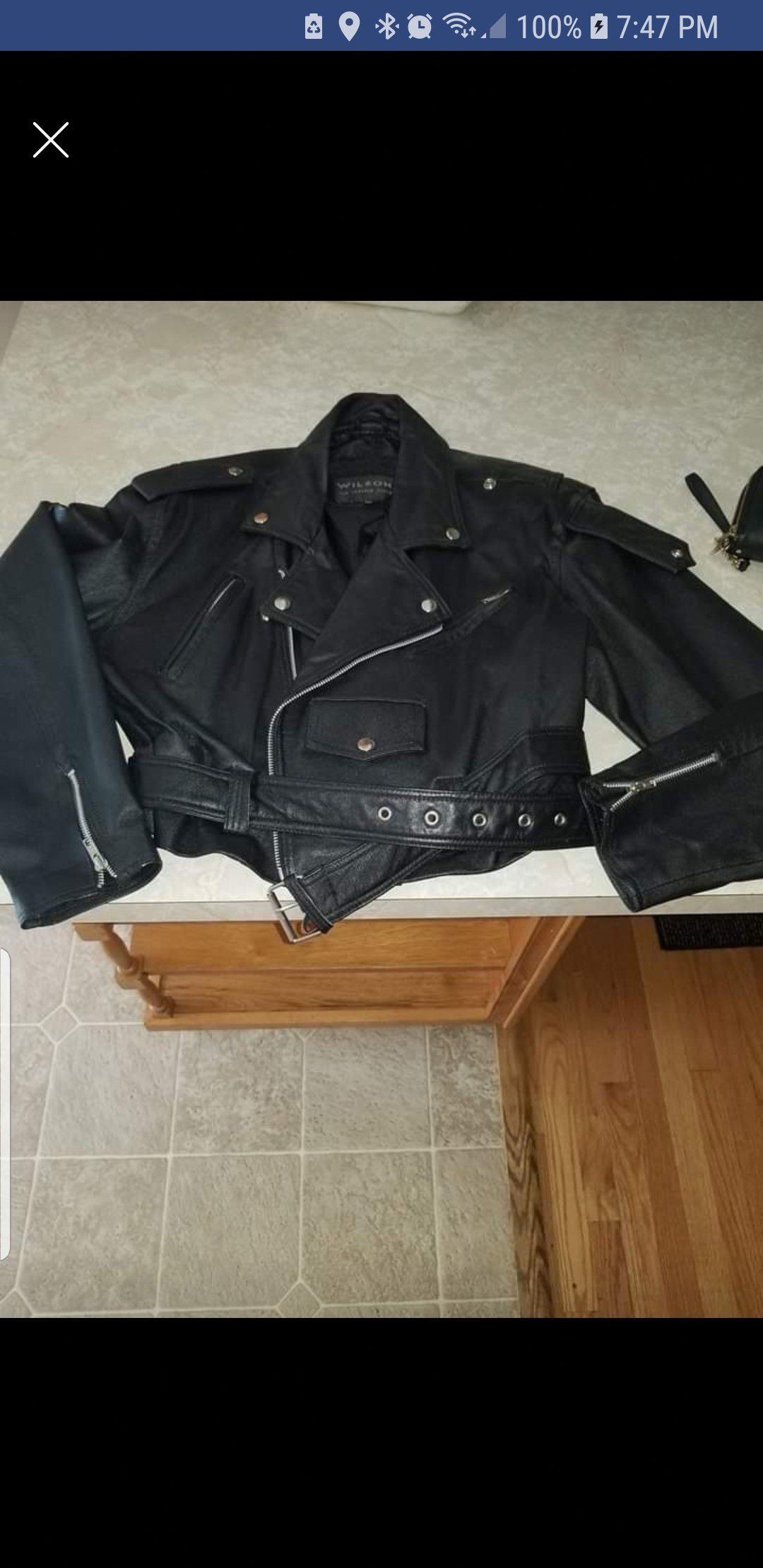 Wilson's women's leather biker coat