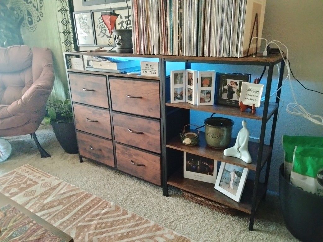 TV Stand Dresser w/Shelves