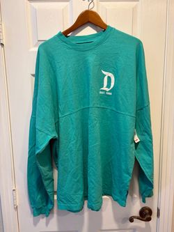 Brand New Disney Parks Spirit Jersey Disneyland Resort Teal Long Sleeve Shirt XL