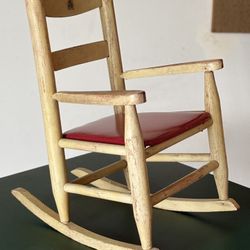 Children 1940s Wood Rocking Chair