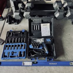 KOBALT IMPACT WRENCH plus SAE/METRIC SOCKET SET and I-BEAM 