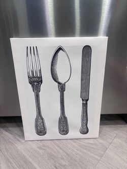 Vintage Cutlery Canvas Wall Art