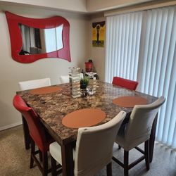Real Marble top dining room table. 