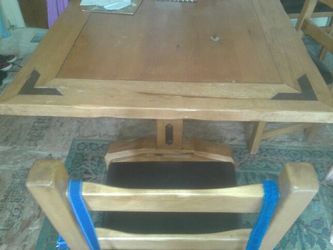 Wood table and chairs