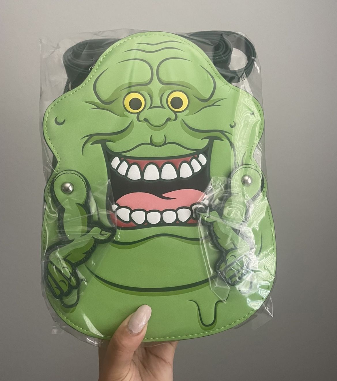 LIMITED EDITION LOUNGEFLY Ghostbusters Green Slimer Backpack Or Convertible Crossbody Purse