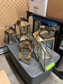 Beautiful brass and glass lanterns