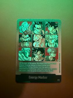 Dragon ball fusion manga booster Energy Marker E-89 silver