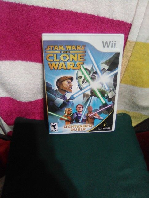 Wii Star Wars Clone Wars Light Saber Duel Game