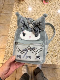 Small grey kuromi backpack