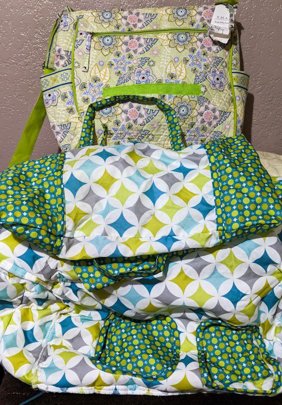 Brand New w/  Tags - Quilted Diaper Bag +  Shopping Cart Seat Cover  