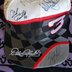Autographed DALE EARNHARDT SR. (and others)Hat