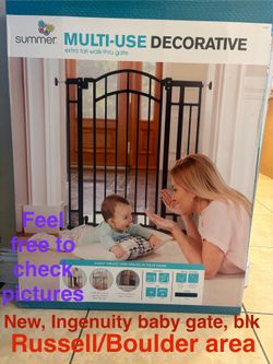 Ingenuity by summer Extra Tall Walk-Thru Baby Gate, 28.5-48”w x 36”H, blk. Russell/Boulder area
