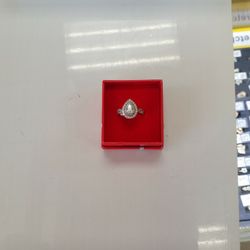 Womens Tear Drop Ring 14K 4.6G 2 Karat Natural Diamonds 