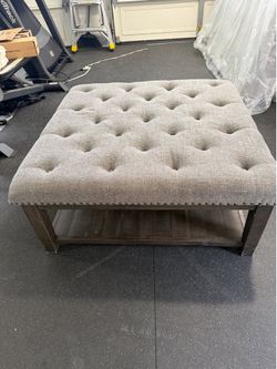 Tufted square coffee table