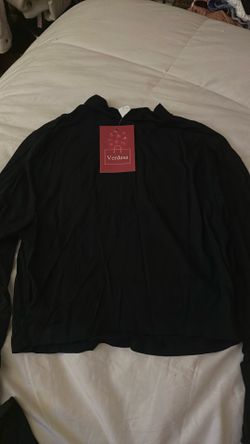 Black Long Sleeve crop top women’s size m new