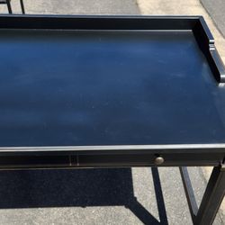 Crate & Barrel Wood Writing Desk with Drawer