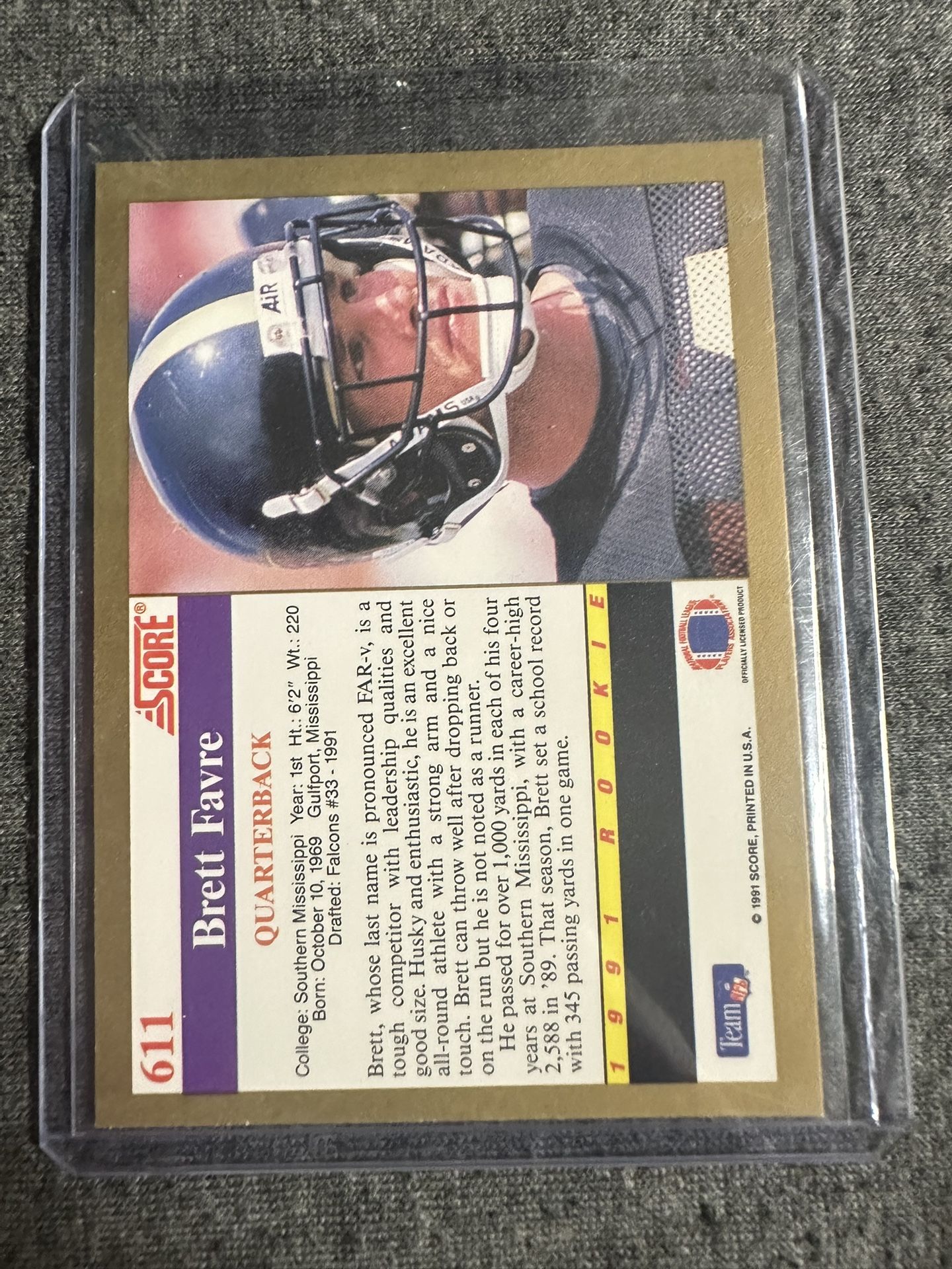 Brett Farve Rookie Card