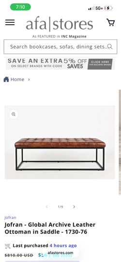 Leather bench