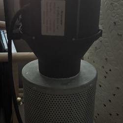 4” Inline Duct Fan + Carbon Filter – Ventilation / Grow Setup – $40