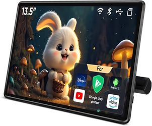 13.5 Inch Android Car Headrest Monitor Screen,Car Tablet TV Support Touchscreen WiFi Bluetooth Wireless Airplay Mirror Link HDMI SD USB Car Video Play