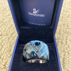 Swarovski Capri Blue Nirvana Ring - Original with certificate and box
