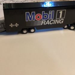 Mobil 1 Racing Semi Truck And Track Car