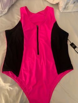 One Piece Zip Up Swimsuit