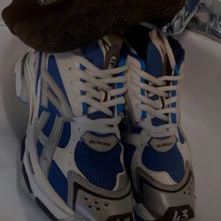 Blue And White Balenciga Runners Size 43/10 