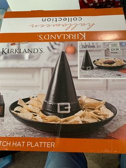 Vintage Kirkland's Halloween Witch Hat Platter