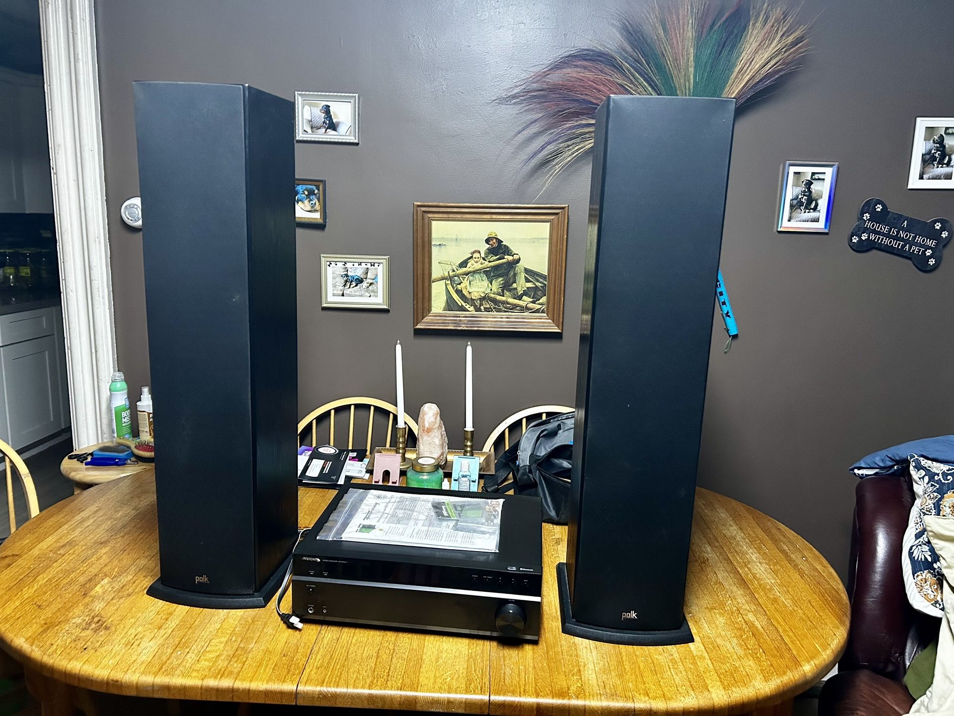 Tower Speakers With Box Adapter 