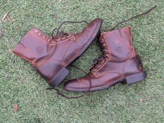Ariat Womens Heritage Lacer Brown Leather Western Riding Boots 10002147 Size 8.5 B