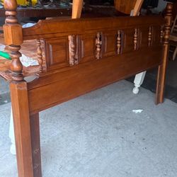 Vintage solid wood king size headboard