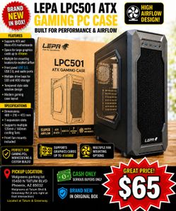 🖥️ LEPA LPC501 ATX Gaming PC Case – Brand New in Box – High Airflow – $65