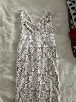 white floral dress